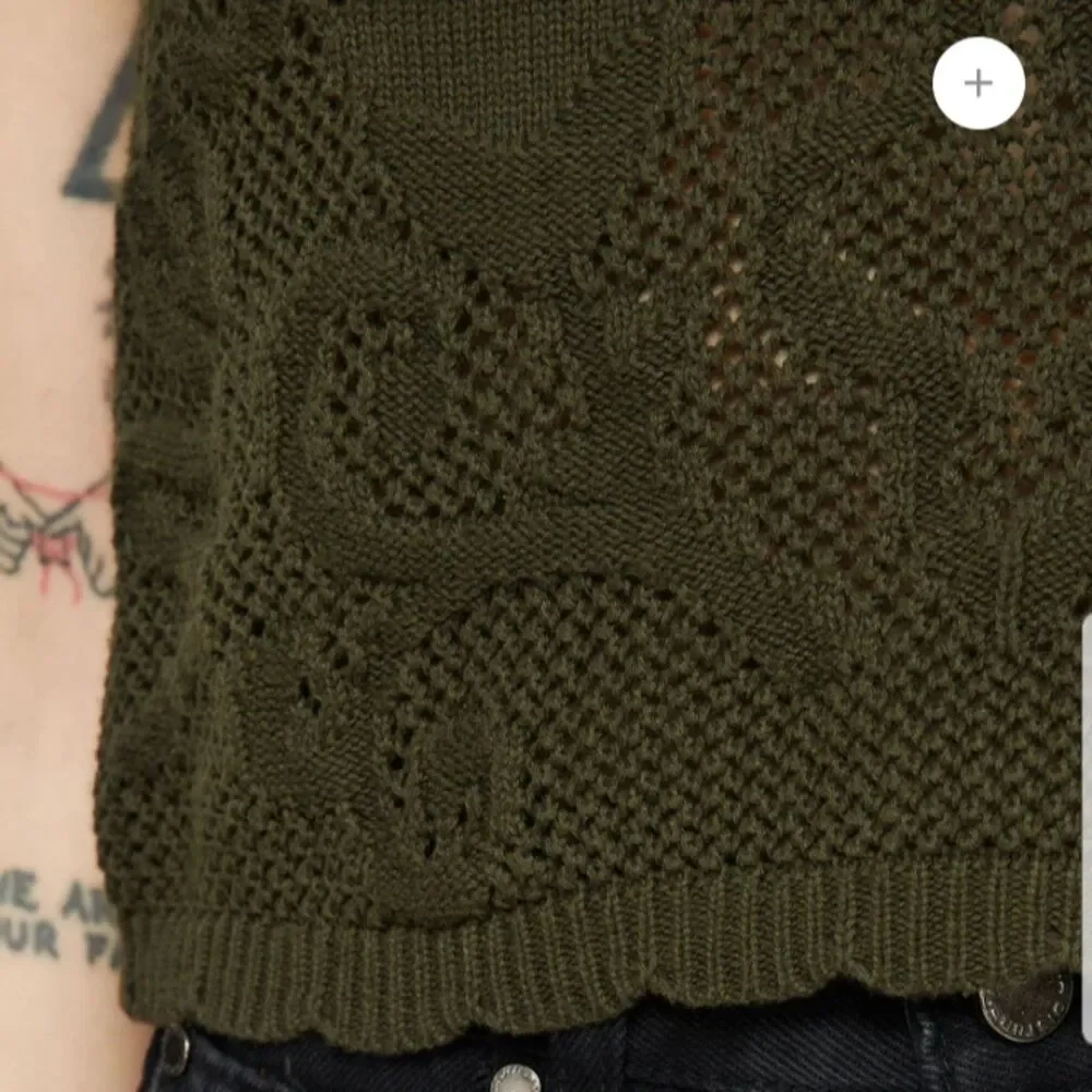 NWT Disturbia Tulip Jacquard Knit Crop Top - Picture 4 of 9